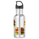 SlipperyJoe's köstlich gestapelte Hamburger-Thic Edelstahlflasche (Rückseite)