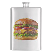 SlipperyJoe's köstlich gestapelte Hamburger-Thic Flachmann (Vorderseite)