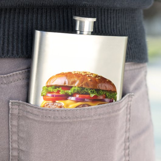 SlipperyJoe's köstlich gestapelte Hamburger-Thic Flachmann (Beispiel)