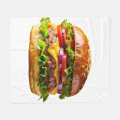 SlipperyJoe's köstlich gestapelte Hamburger-Thic Fleecedecke (Vorderseite (Horizontal))