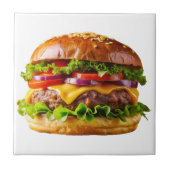 SlipperyJoe's köstlich gestapelte Hamburger-Thic Fliese (Vorderseite)