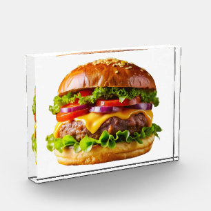 SlipperyJoe's köstlich gestapelte Hamburger-Thic Fotoblock