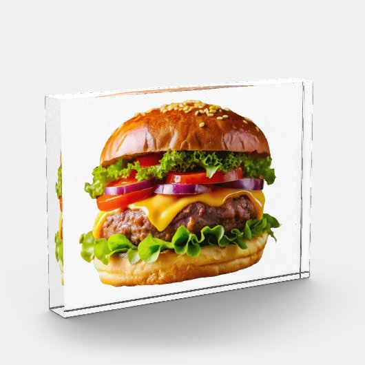 SlipperyJoe's köstlich gestapelte Hamburger-Thic Fotoblock (Links)
