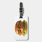 SlipperyJoe's köstlich gestapelte Hamburger-Thic Gepäckanhänger (Vorderseite vertikal)