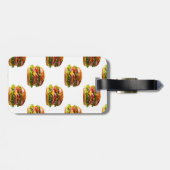 SlipperyJoe's köstlich gestapelte Hamburger-Thic Gepäckanhänger (Rückseite horizontal)