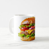 SlipperyJoe's köstlich gestapelte Hamburger-Thic Kaffeetasse (Vorderseite Links)