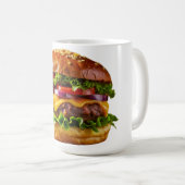 SlipperyJoe's köstlich gestapelte Hamburger-Thic Kaffeetasse (VorderseiteRechts)