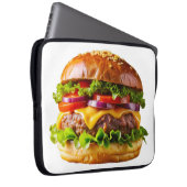 SlipperyJoe's köstlich gestapelte Hamburger-Thic Laptopschutzhülle (Vorne Rechts)