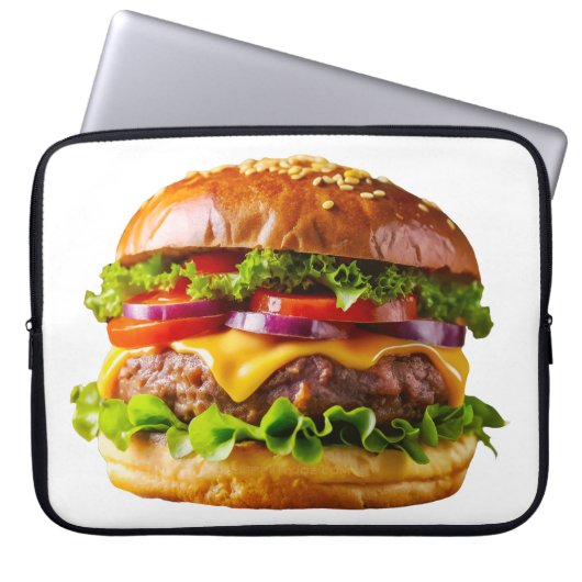 SlipperyJoe's köstlich gestapelte Hamburger-Thic Laptopschutzhülle (Vorderseite)