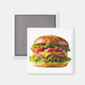 SlipperyJoe's köstlich gestapelte Hamburger-Thic Magnet (Vorderseite/Rückseite)