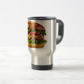 SlipperyJoe's köstlich gestapelte Hamburger-Thic Reisebecher (VorderseiteRechts)