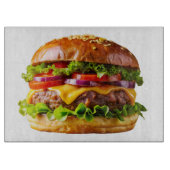 SlipperyJoe's köstlich gestapelte Hamburger-Thic Schneidebrett (Vorderseite)