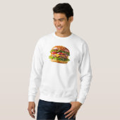 SlipperyJoe's köstlich gestapelte Hamburger-Thic Sweatshirt (Vorne ganz)