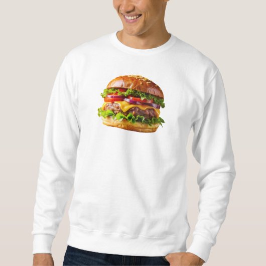 SlipperyJoe's köstlich gestapelte Hamburger-Thic Sweatshirt (Vorderseite)