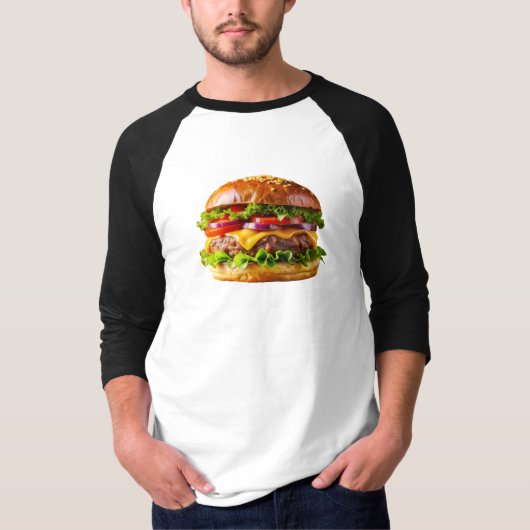 SlipperyJoe's köstlich gestapelte Hamburger-Thic T-Shirt (Vorderseite)