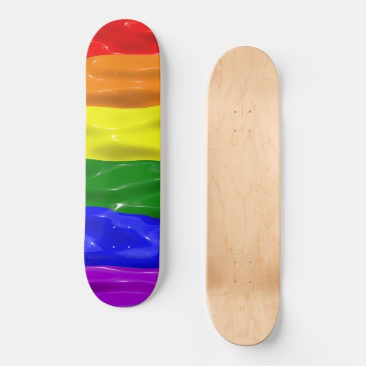 SlipperyJoe's künstlerisch-farbige Gay Pride-Gesch Skateboard (Vorderseite)