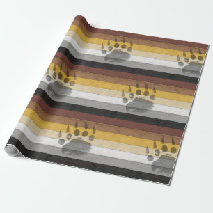 SlipperyJoe's künstlerische Bären Wood Gay Geschen Geschenkpapier