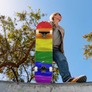 SlipperyJoe's künstlerische Bunte schwule Pride-Ge Skateboard