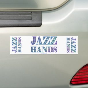 SlipperyJoe's künstlerische Jazz Hands lebendige F Autoaufkleber