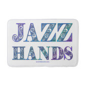 SlipperyJoe's künstlerische Jazz Hands lebendige F Badematte (Vorderseite)