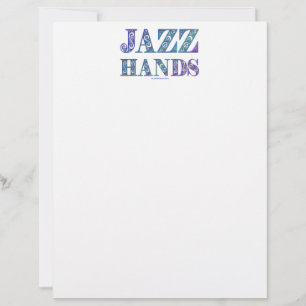 SlipperyJoe's künstlerische Jazz Hands lebendige F Briefbogen