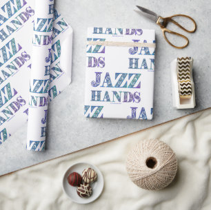SlipperyJoe's künstlerische Jazz Hands lebendige F Geschenkpapier