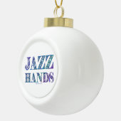 SlipperyJoe's künstlerische Jazz Hands lebendige F Keramik Kugel-Ornament (Rechts)