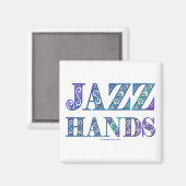 SlipperyJoe's künstlerische Jazz Hands lebendige F Magnet (Vorderseite/Rückseite)