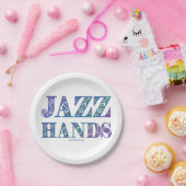 SlipperyJoe's künstlerische Jazz Hands lebendige F Pappteller (Party)