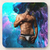 SlipperyJoe's künstlerische Unterwäsche Schwulenpr Getränkeuntersetzer (Vorderseite)