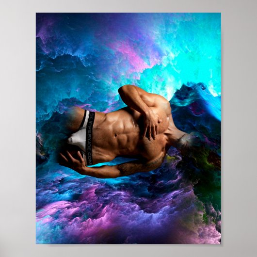 SlipperyJoe's künstlerische Unterwäsche Schwulenpr Poster (Vorne)