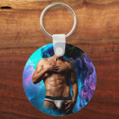 SlipperyJoe's künstlerische Unterwäsche Schwulenpr Schlüsselanhänger (Vorderseite)