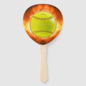 SlipperyJoe's künstlerischer Softball auf Feuer-Sc Fächer (Vorderseite)