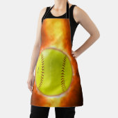 SlipperyJoe's künstlerischer Softball auf Feuer-Sc Schürze (InSitu)