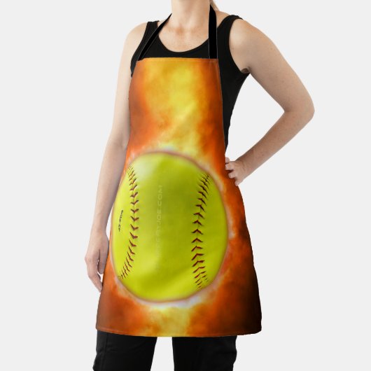 SlipperyJoe's künstlerischer Softball auf Feuer-Sc Schürze (InSitu)