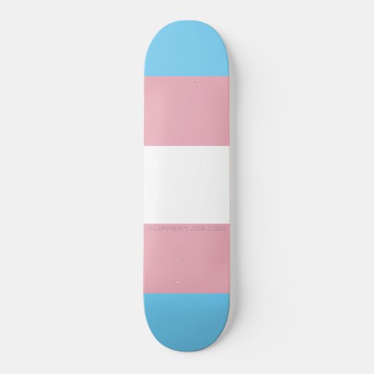 SlipperyJoe's künstlerisches Transgender-Pride-Fla Skateboard (Vorderseite)