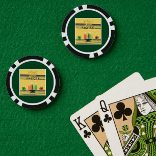 SlipperyJoe's Kwanzaa warme feierliche Tontraditio Pokerchips