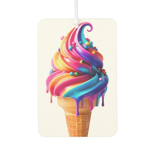 SlipperyJoe's lebendige Speisekarte mit Eis Autolufterfrischer (Vorderseite)