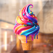 SlipperyJoe's lebendige Speisekarte mit Eis Fensteraufkleber (Blatt 2)