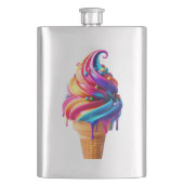 SlipperyJoe's lebendige Speisekarte mit Eis Flachmann (Vorderseite)