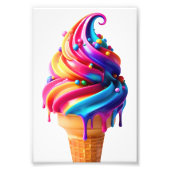 SlipperyJoe's lebendige Speisekarte mit Eis Fotodruck (Vorne)