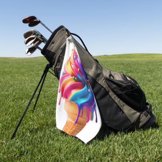 SlipperyJoe's lebendige Speisekarte mit Eis Golfhandtuch (Gras)