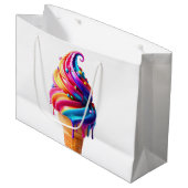 SlipperyJoe's lebendige Speisekarte mit Eis Große Geschenktüte (Vorderseite Schrägansicht)