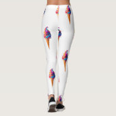 SlipperyJoe's lebendige Speisekarte mit Eis Leggings (Rückseite)