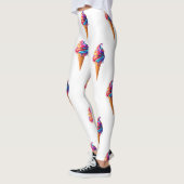 SlipperyJoe's lebendige Speisekarte mit Eis Leggings (Links)