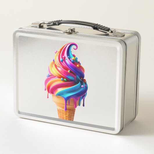 SlipperyJoe's lebendige Speisekarte mit Eis Metall Brotdose (Vorderseite)