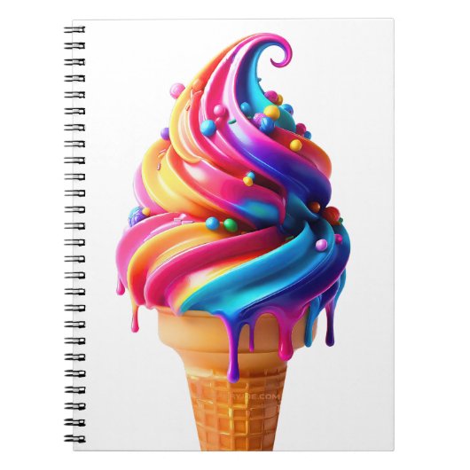 SlipperyJoe's lebendige Speisekarte mit Eis Notizblock (Vorderseite)