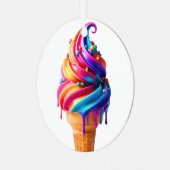 SlipperyJoe's lebendige Speisekarte mit Eis Ornament Aus Metall (Vorderseite links)