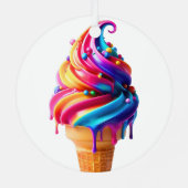 SlipperyJoe's lebendige Speisekarte mit Eis Ornament Aus Metall (Rückseite)