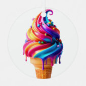 SlipperyJoe's lebendige Speisekarte mit Eis Ornament Aus Metall (Vorderseite)